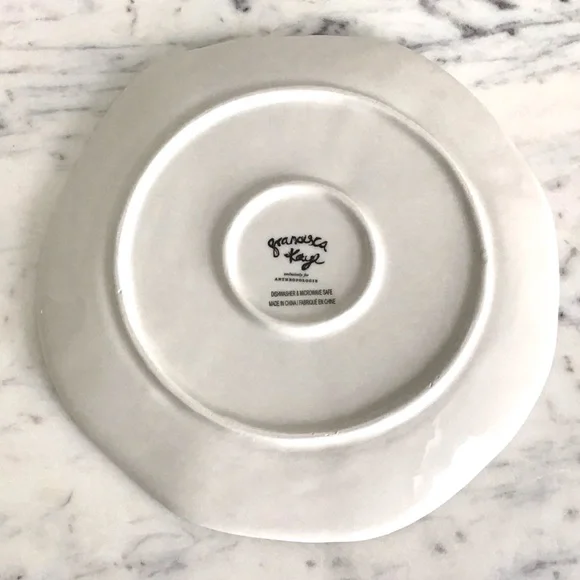 Anthropologie Francesca Kaye Handpainted Glazed Plate New In Box - Picture 10 of 10